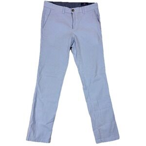 VINEYARD VINES Seersucker Blue‎ White Slim Fit Breaker Pants Mens 32x32